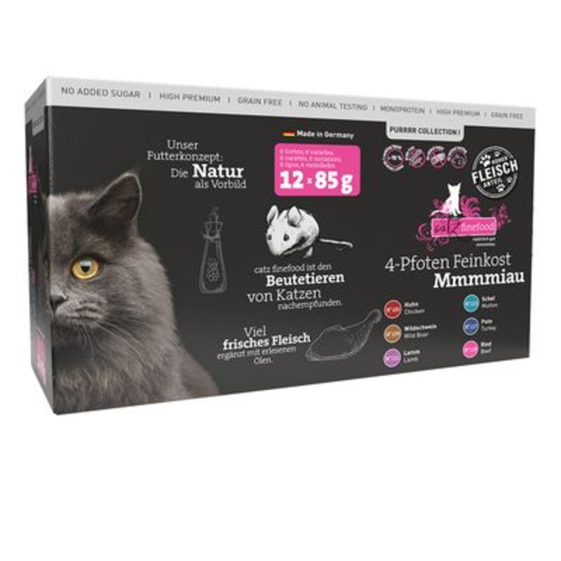 catz finefood Purrrr Pouches Mixed Pack 12 x 80/85g