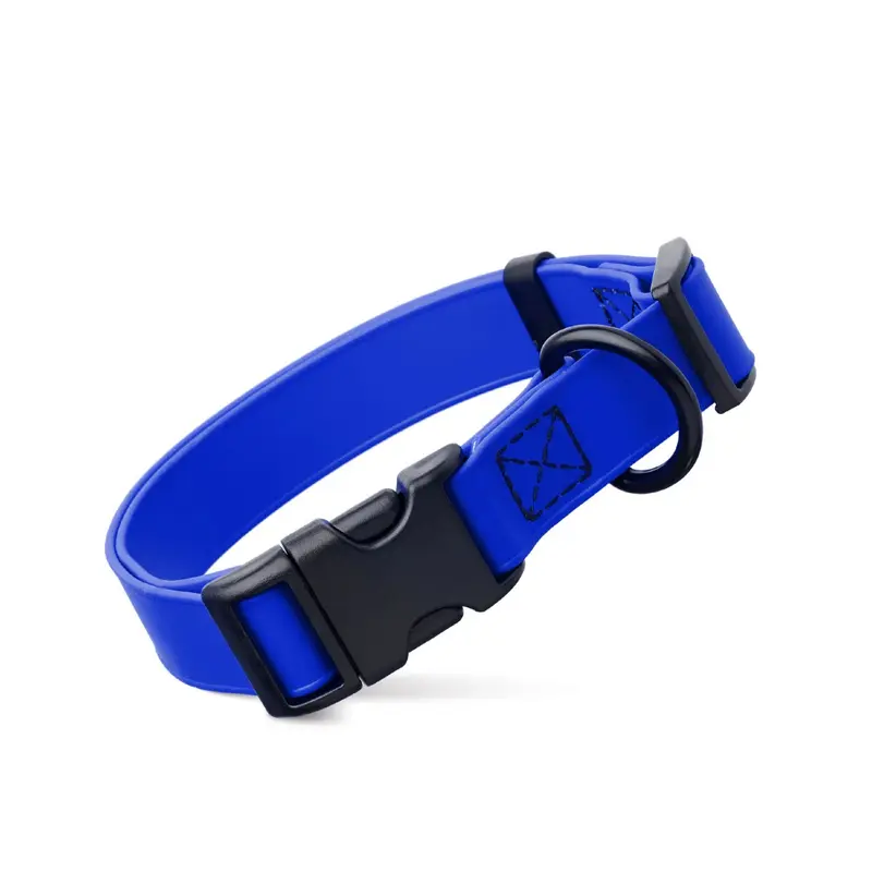 Dogline Biothane Waterproof Adjustable Dog Collar - Blueberry Royal Blue