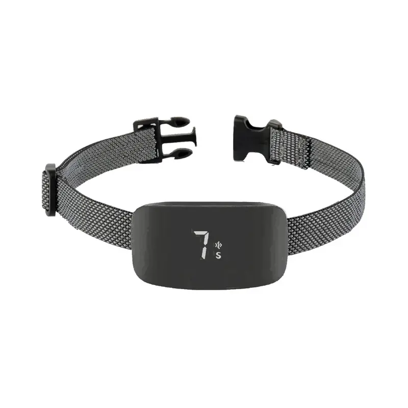 Pet Life Evolution LED 7-Level Vibration Sound Smart Anti-Bark Dog Collar - Black