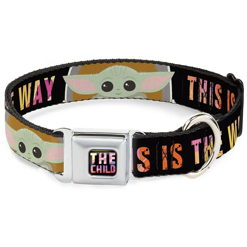 Star Wars The Child This Is The Way Seatbelt Buckle Dog Collar by Buckle-Down - Black