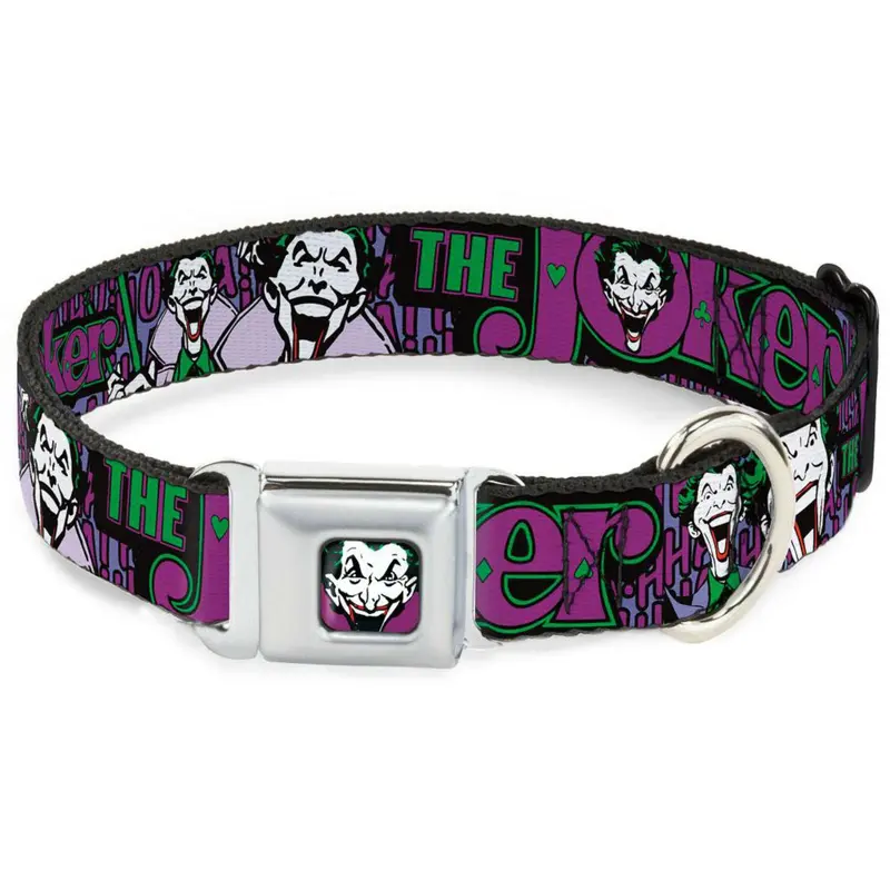 The Joker Face Seatbelt Buckle Dog Collar by Buckle-Down