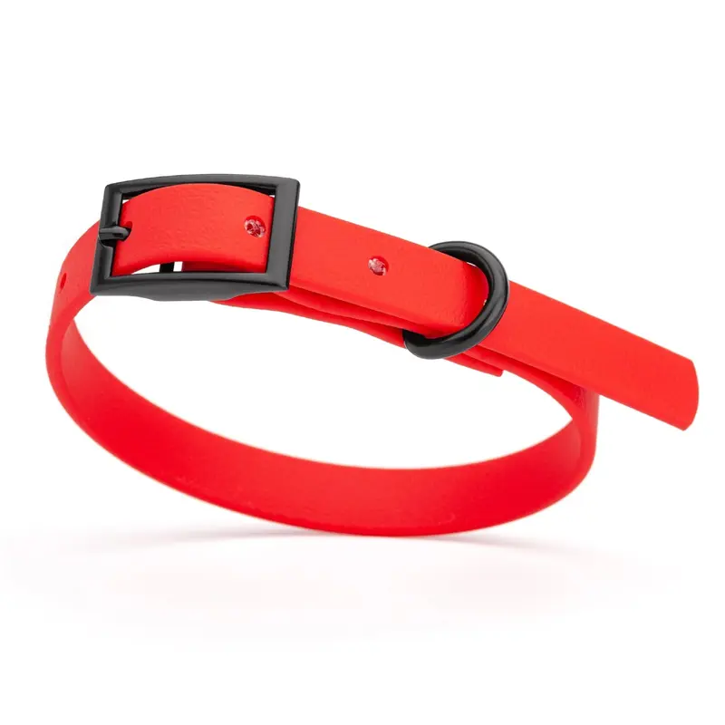 Dogline Biothane Waterproof Buckle Dog Collar - Cherry Red