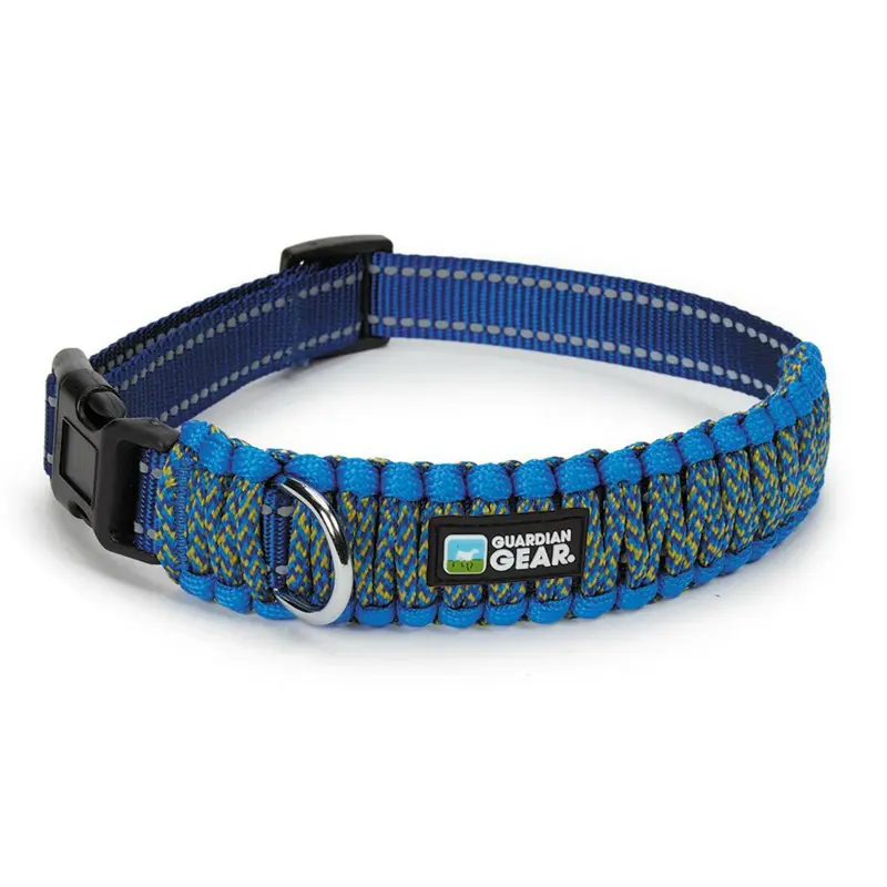 Guardian Gear Reflective Paracord Dog Collar - Blue