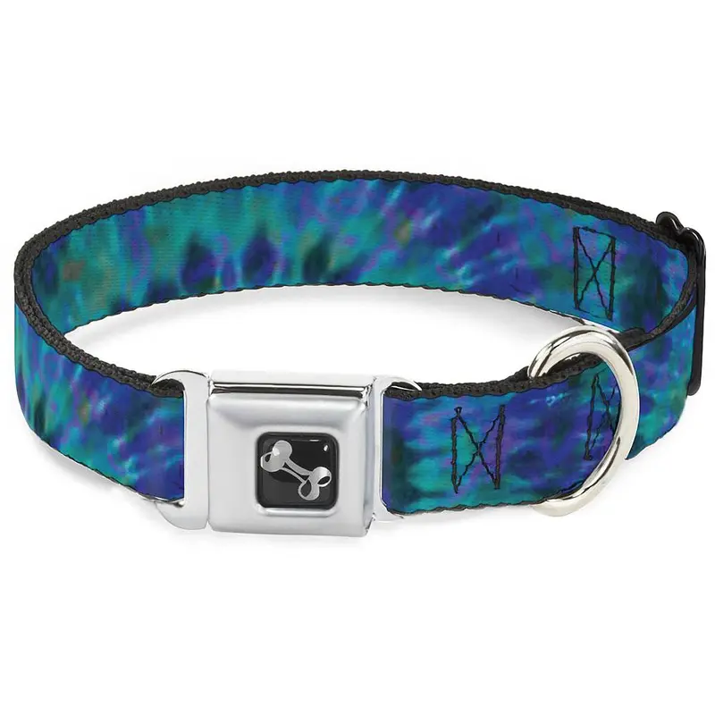 Tie-Dye Seatbelt Buckle Dog Collar by Buckle-Down 
