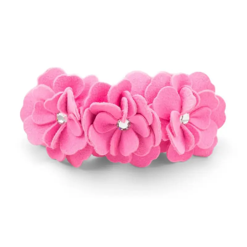 Tinkie's Garden Dog Collar by Susan Lanci - Perfect Pink