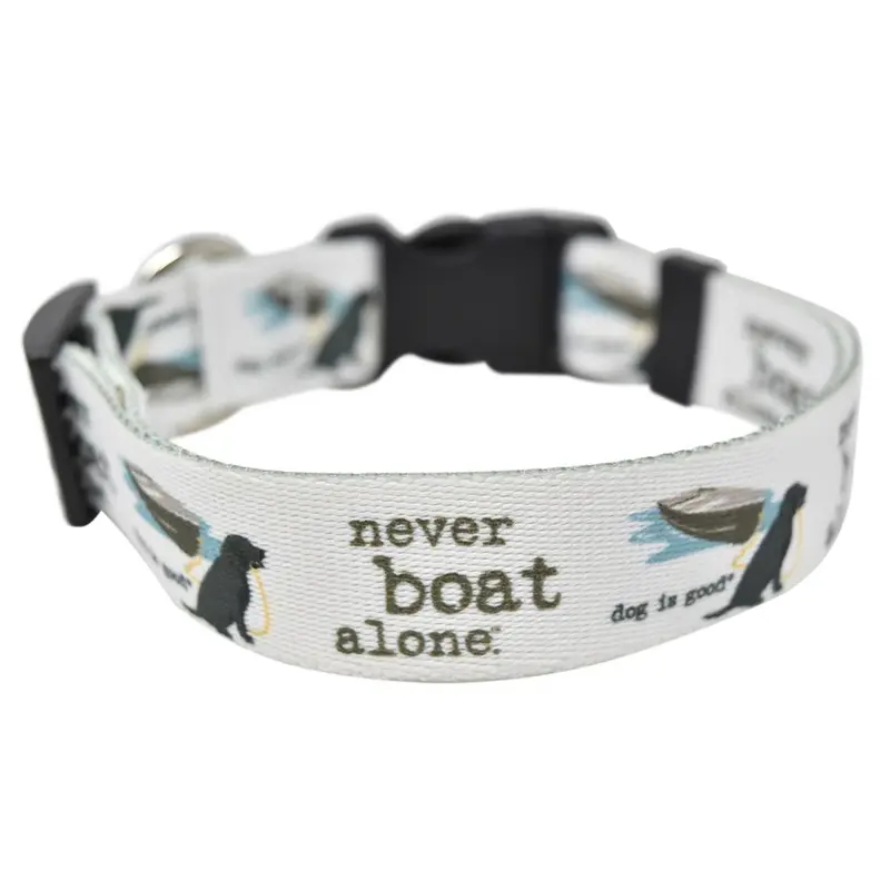 Dog is Good Never Boat Alone Dog Collar and Leash Collection
