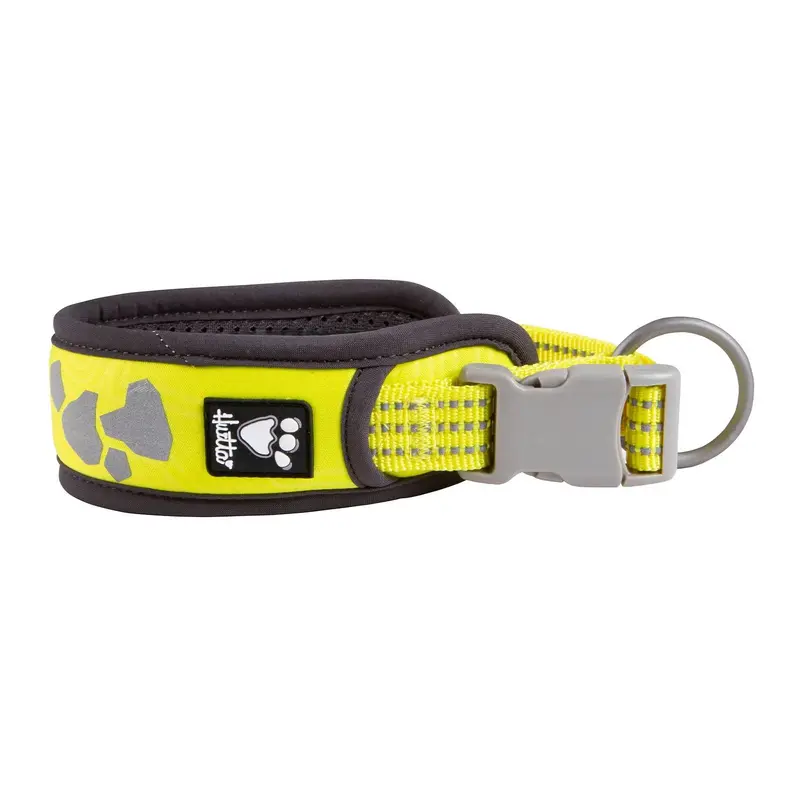 Hurtta Weekend Warrior Dog Collar - Neon Lemon