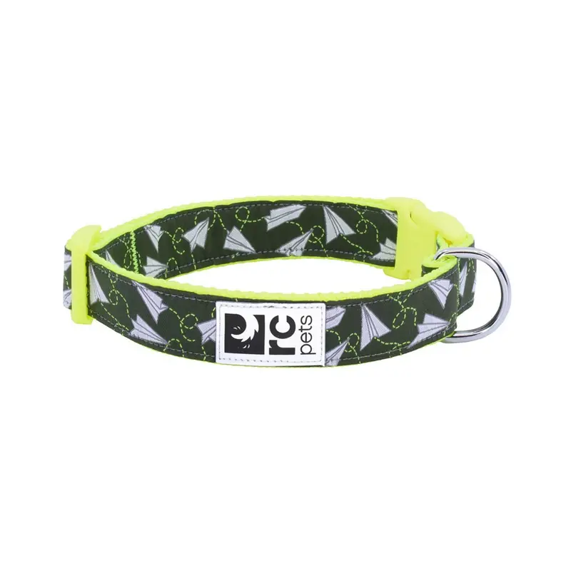 Paper Planes Adjustable Clip Dog Collar By RC Pets