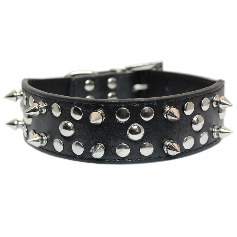 Parisian Pet Spikes n Studs Dog Collar - Black