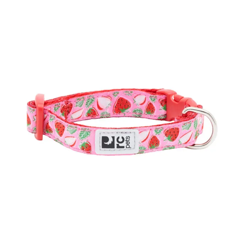 RC Pet Petite Adjustable Clip Dog Collar - Strawberries