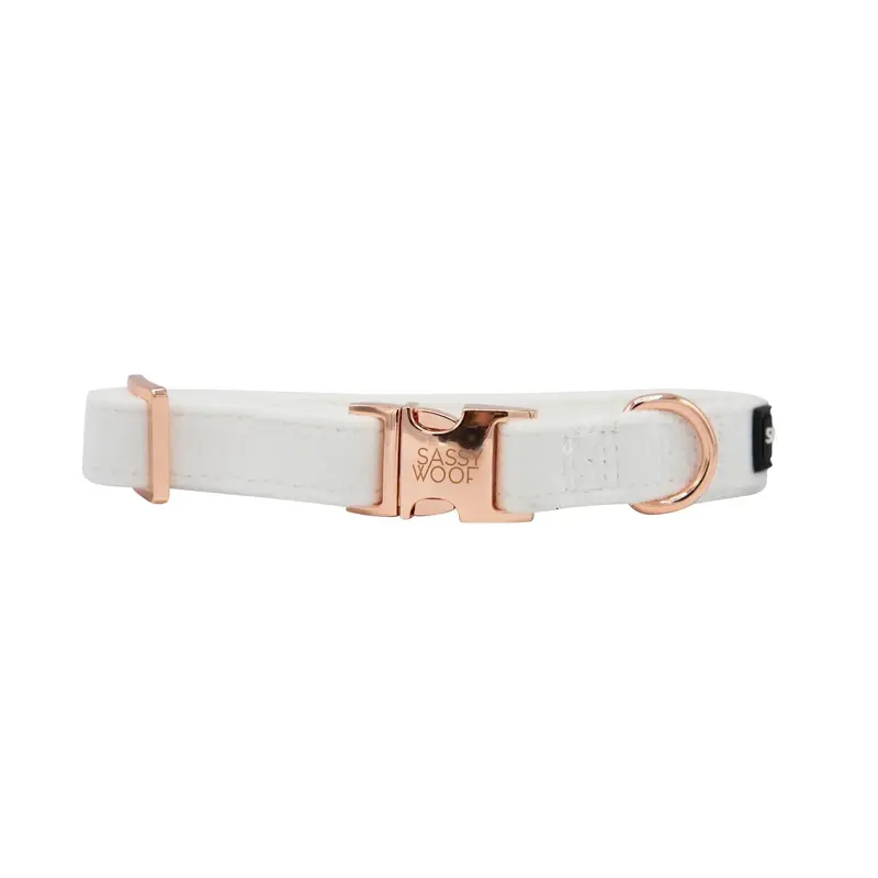 Sassy Woof Adjustable Dog Collar - I Do Too (White)
