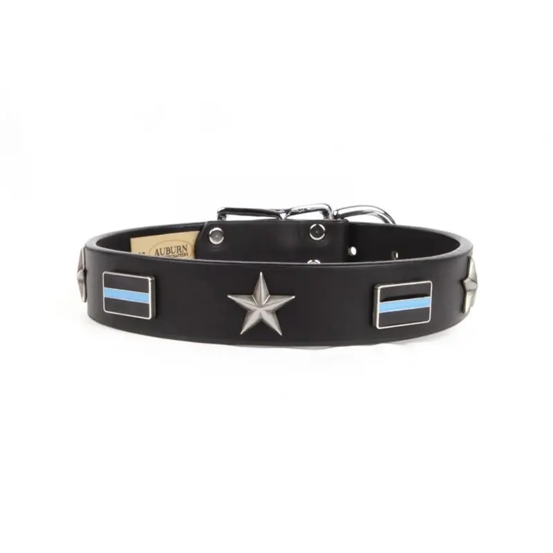 Auburn Leathercrafters Emblem Dog Collar - Police