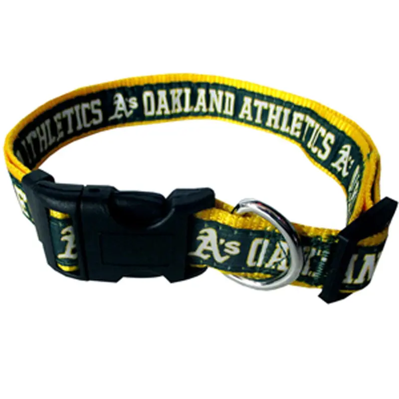 Oakland Athletics Officially Licensed Ribbon Dog Collar