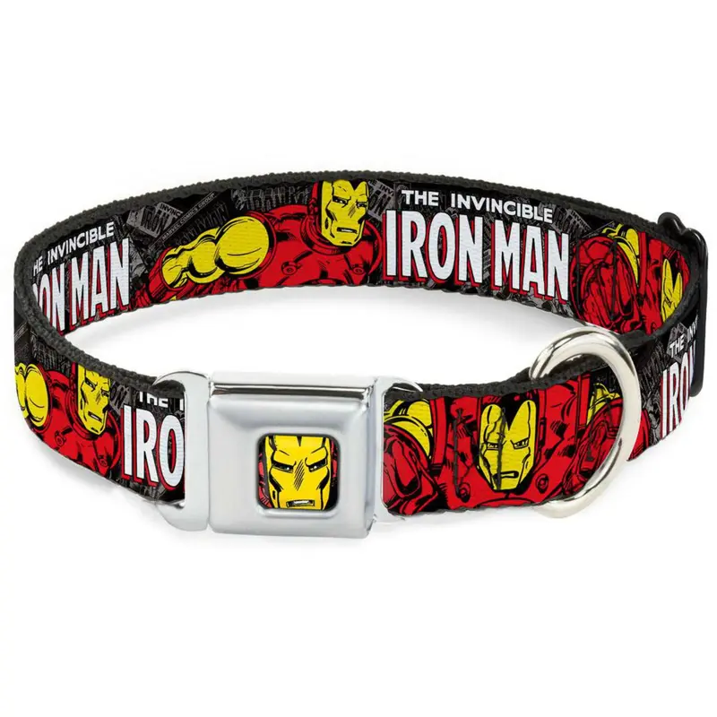 The Invincible Iron Man Seatbelt Buckle Dog Collar by Buckle-Down