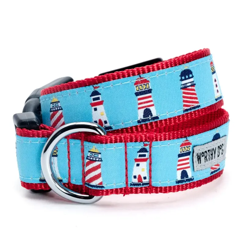Worthy Dog Lighthouses Dog Collar