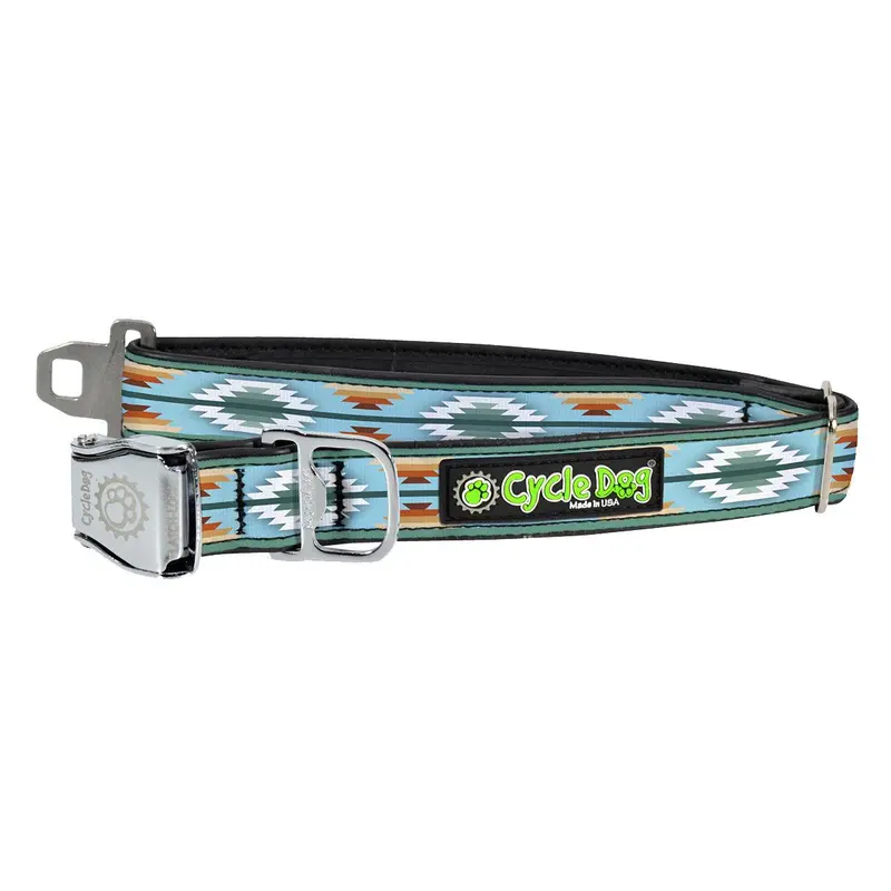 Cycle Dog Camp Fire Blanket Metal Latch Dog Collar