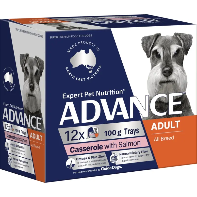 Advance Casserole with Salmon Adult Dog Wet Food 100g Trays