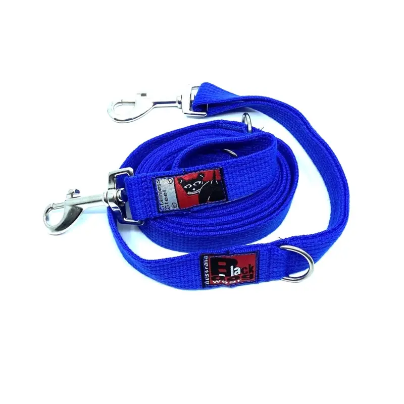 Black Dog Wear Double Ended Lead Strong - Stainless Steel