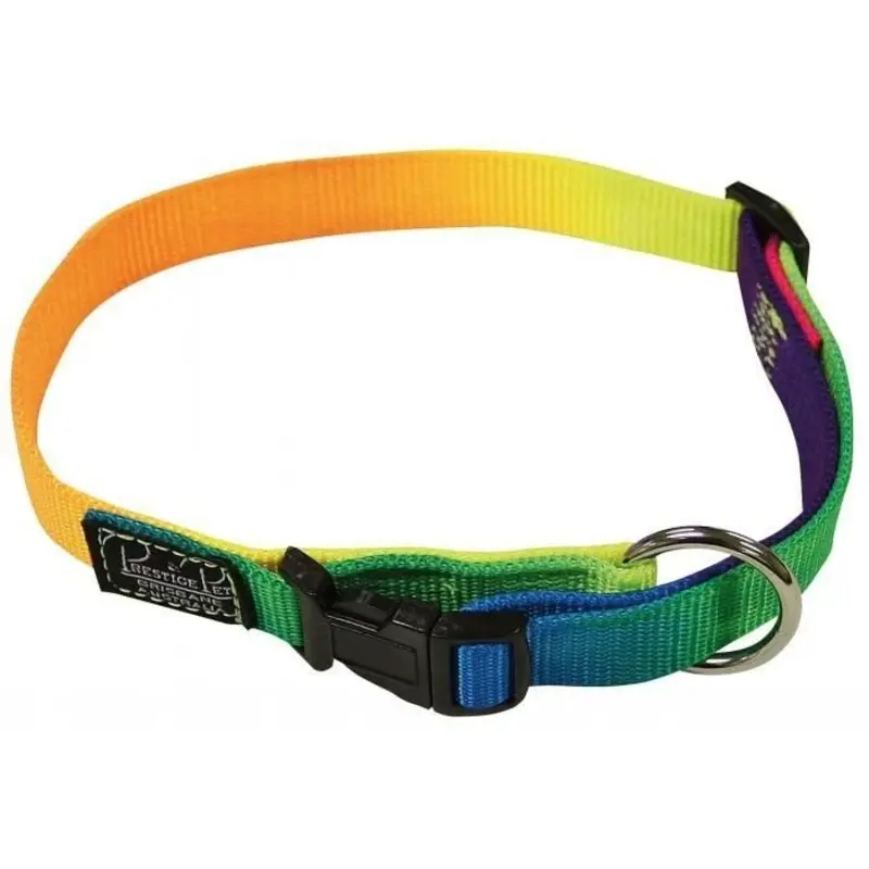Prestige Collar Adjustable 3/4" NYLON 9-13" RAINBOW