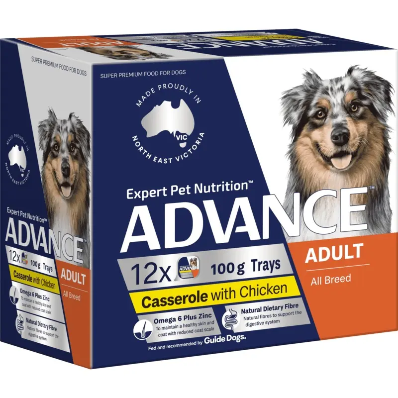 Advance Casserole with Chicken Adult Dog Wet Food 100g Trays