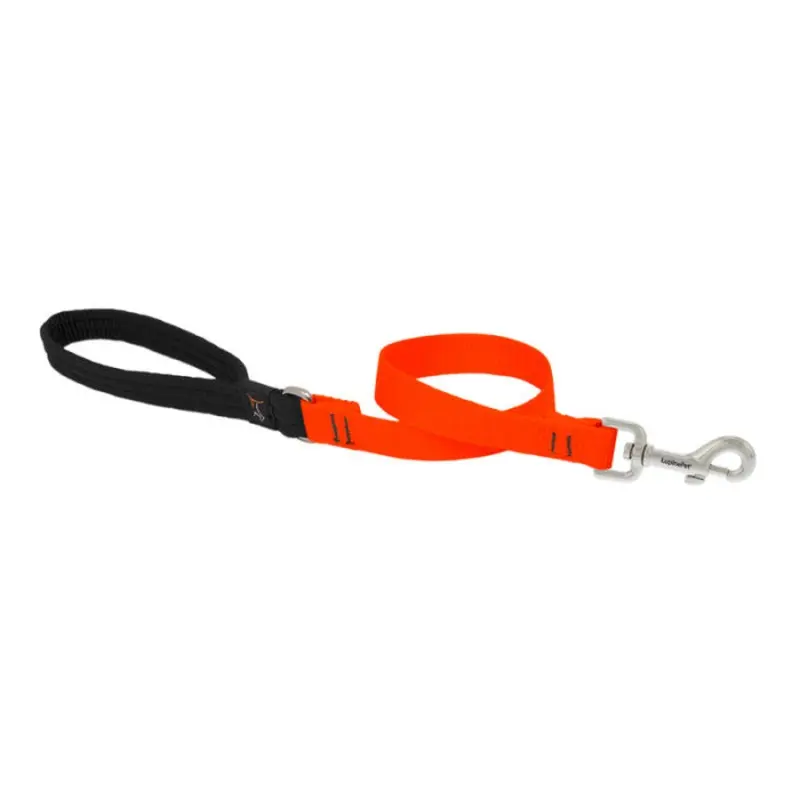 LupinePet Blaze Orange Basic Solids Dog Leash
