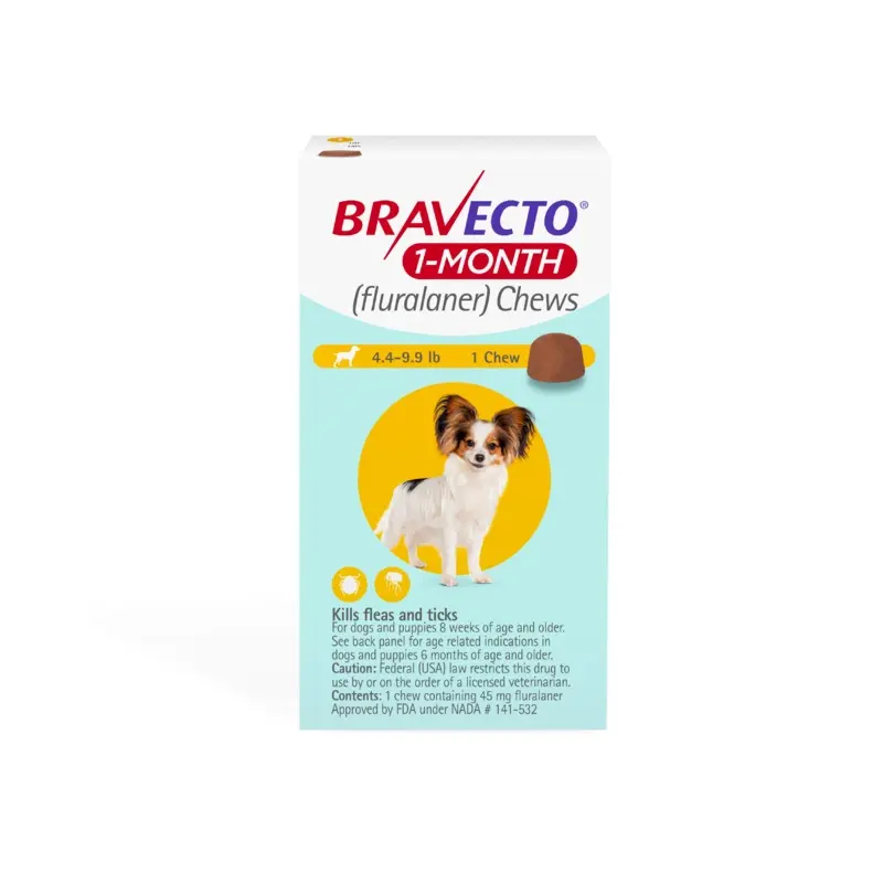 Bravecto 1 Month Chew for Very Small Dog 2-4.5kg (Yellow)