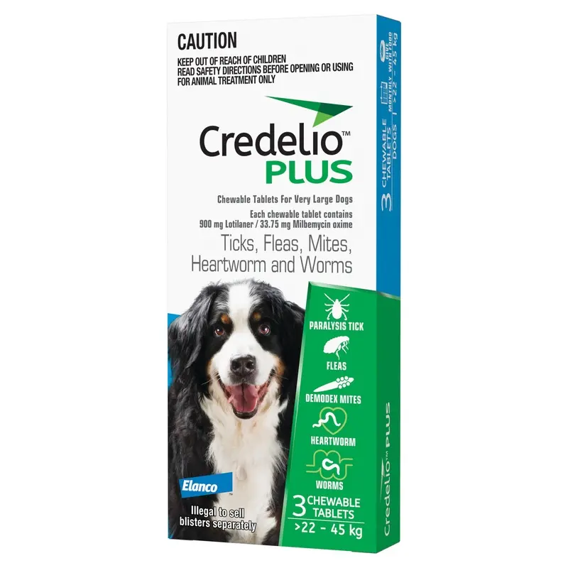 Credelio Plus For X-Large Dogs 22-45kg Blue