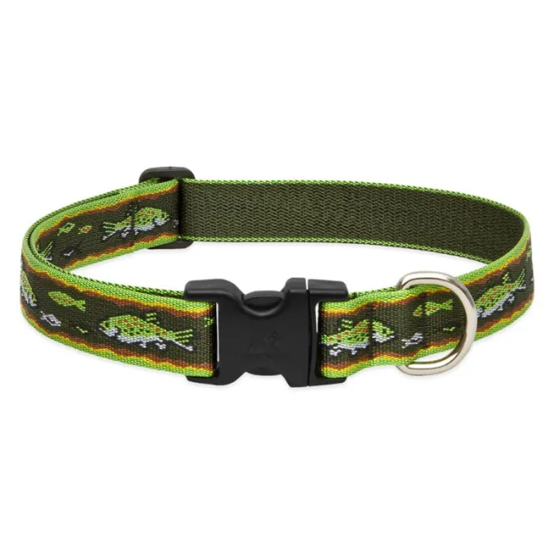 LupinePet Brook Trout Original  Designs Dog Collar 2.5cm