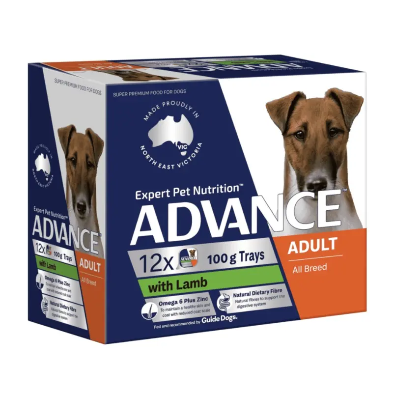 Advance All Breed with Lamb Adult Dog Wet Food 100g Trays
