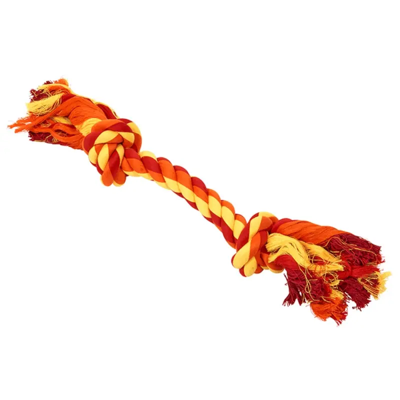 Buster Colour Dental Rope Dog Toy 2-Knot Red/Orange/Yellow