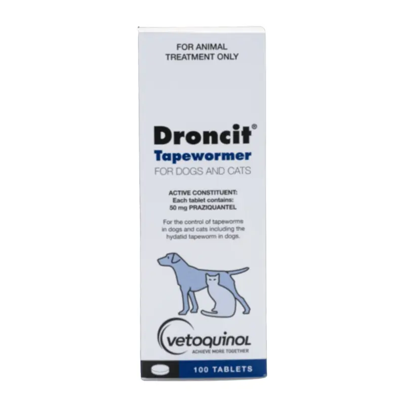 Droncit Tablet Tapewormer for Dogs and Cats