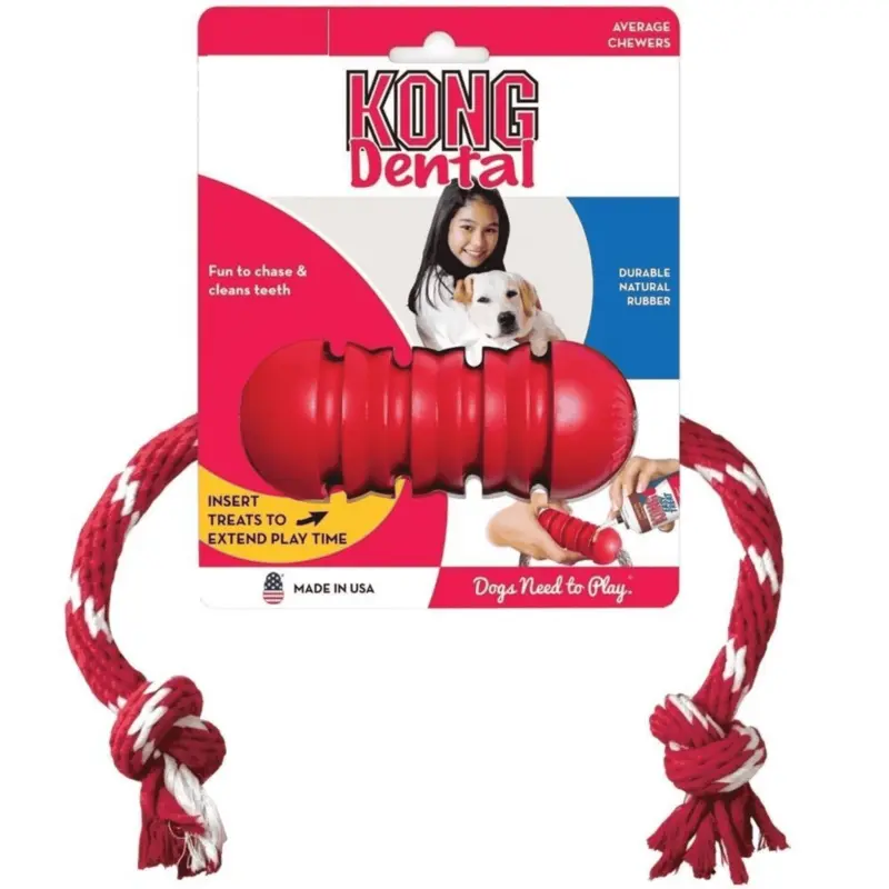KONG Dental Red with Rope