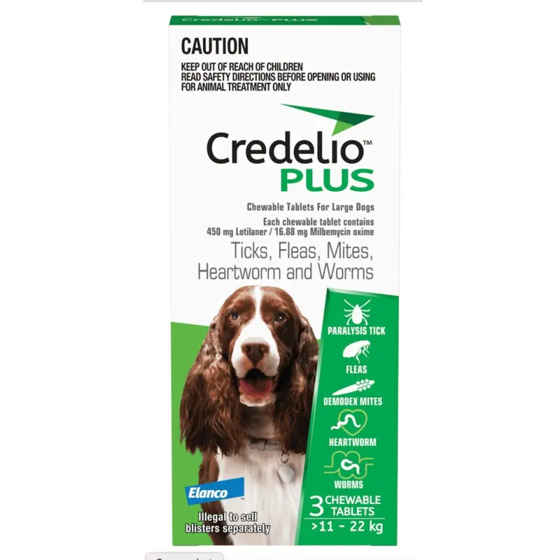 Credelio Plus For Large Dogs 11-22kg Green