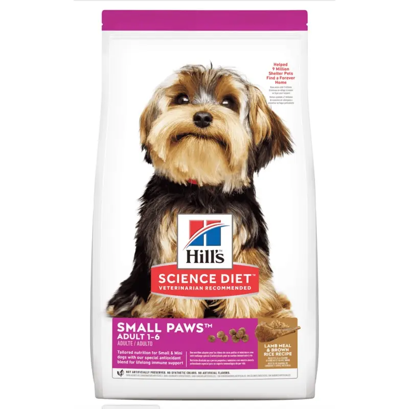 Hill's Science Diet Small Paws Lamb Meal & Brown Rice Recipe Adult Dog Dry Food