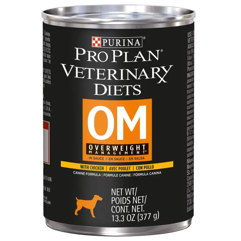 Purina Pro Plan Veterinary Diet OM Overweight Adult Dog Wet Food 380g Cans