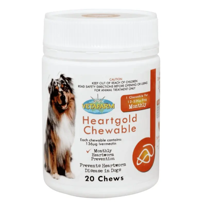 Vetafarm Heart Gold Chewable for Dogs (12 - 22kg)