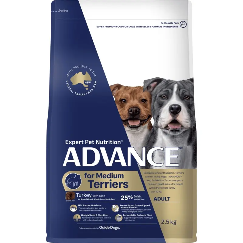 Advance Medium Terriers Turkey with Rice Dog Dry Food