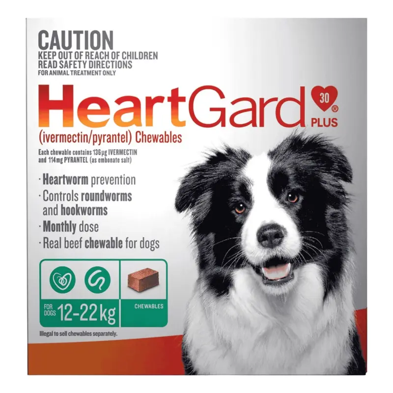 HeartGard 30Plus For Medium Dogs (12-22 kg) Green