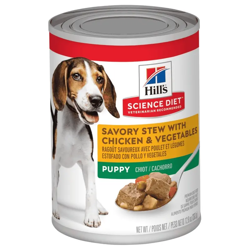 Hill's Science Diet Savoury Stew with Chicken & Vegetables Puppy Wet Food 363g Cans