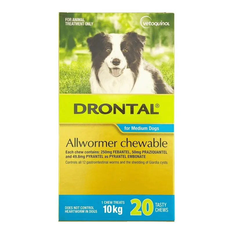 Drontal Allwormer Chewables for Medium Dogs 10kg