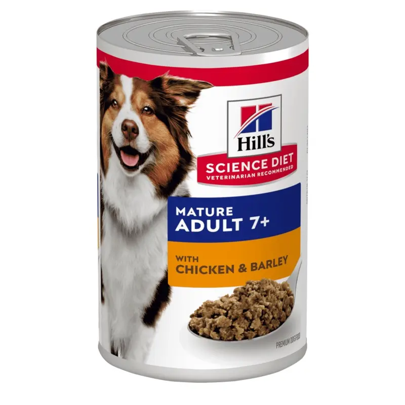 Hill's Science Diet Mature Adult Chicken & Barley Entree Adult Dog Wet Food 370g Cans