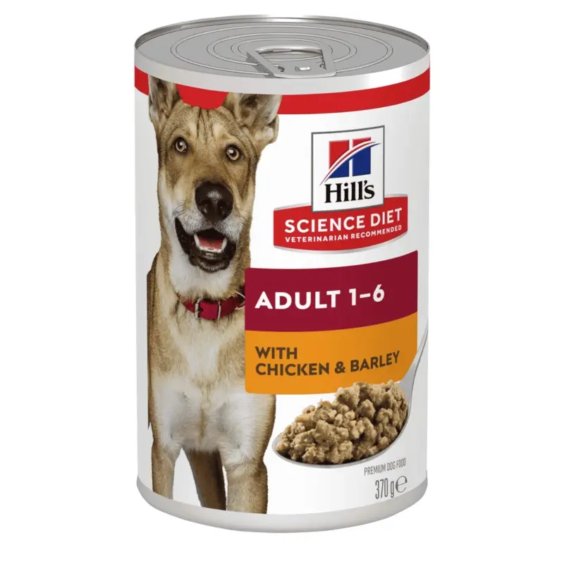 Hill's Science Diet Chicken & Barley Entree Adult Dog Wet Food 370g Cans