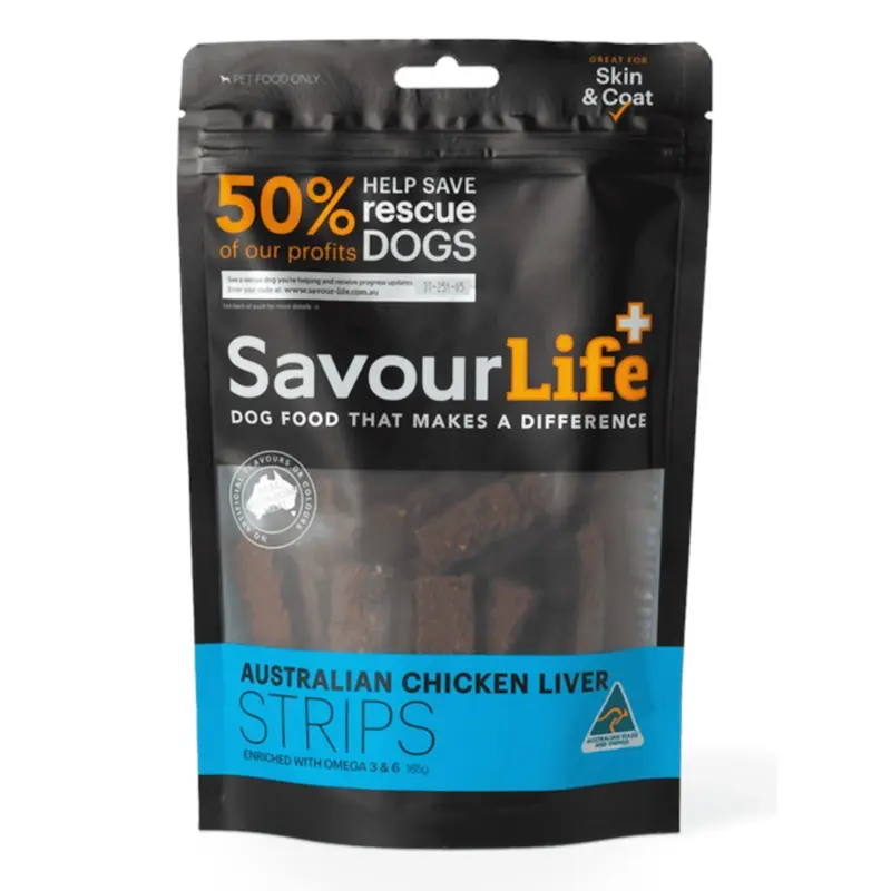 Savourlife Australian Chicken Liver Strips Dog Treats