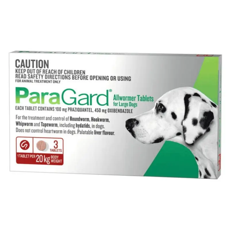 ParaGard Allwormer Tablets for Large Dogs  3 pack (Red)
