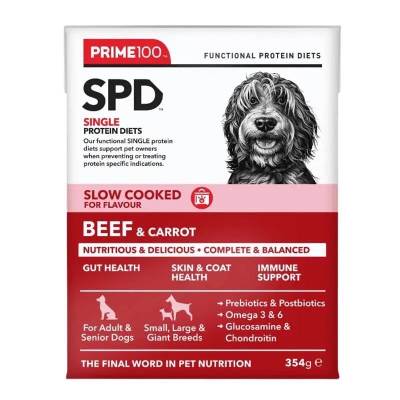 Prime100 SPD Slow Cooked Beef & Carrot 354g