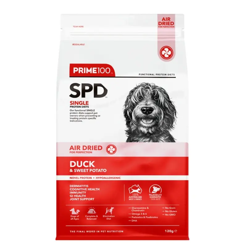 Prime100 SPD Air Dried Duck & Sweet Potato Adult Dry Dog Food