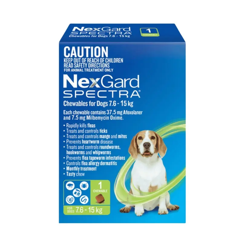 NexGard Spectra for Medium Dogs (7.6 - 15 kg)