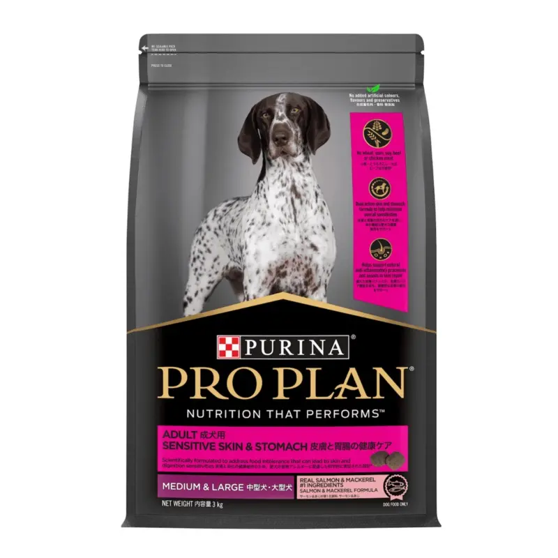 Purina Pro Plan Sensitive Skin & Stomach Medium & Large Breed Adult Dog Dry Food