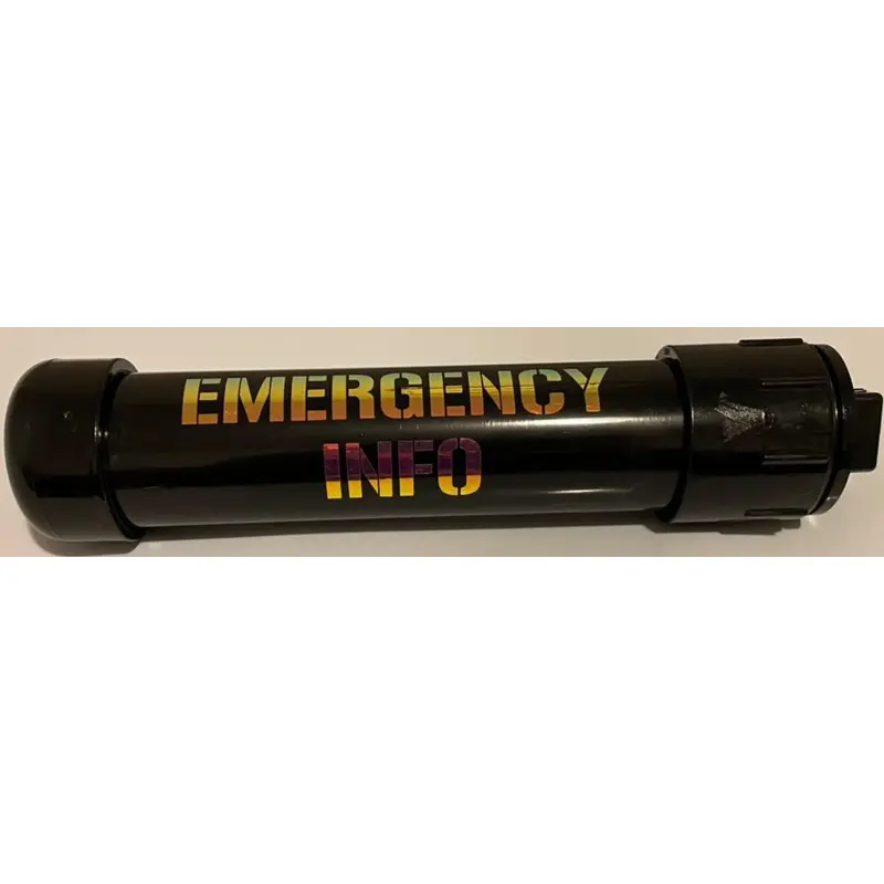 Emergency Information Tube Black
