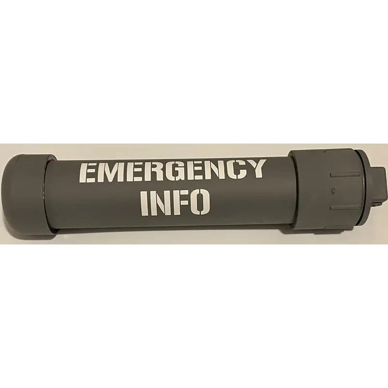 Emergency Information Tube Gray